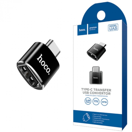 Переходник USB - Type-C / HOCO UA5 Black