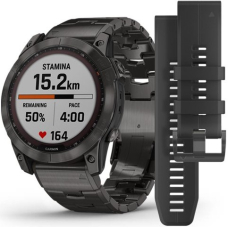 Купить Garmin Fenix 7x Sapphire Solar Carbon Gray DLC Titanium / Carbon Grey DLC Vented Titanium Band Garmin Fenix 7x Sapphire Solar Carbon Gray DLC Titanium / Carbon Grey DLC Vented Titanium Band