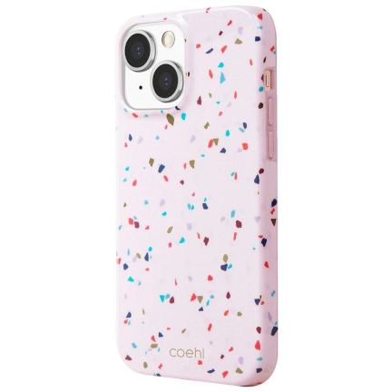 Чехол iPhone 13 Uniq Coehl Terrazzo Pink Pink (Розовый)