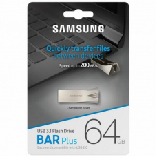 USB Накопитель Samsung Flash Drive Bar Plus 64GB Silver