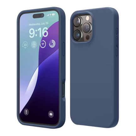 Чехол iPhone 16 Pro Max Elago Soft Silicone Liquid Jean Indigo (Синий)